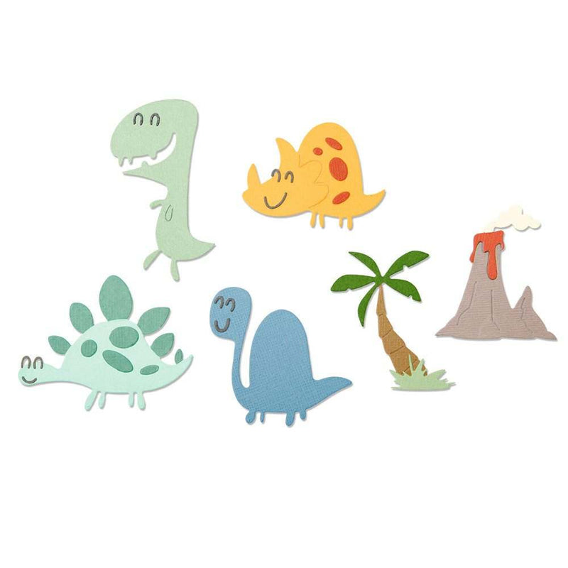 Dinosaurs Thinlits Dies - Pete Hughes - Sizzix - Clearance