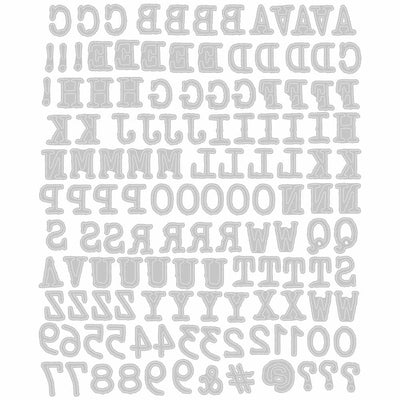 Alphanumeric Tiny Type Upper Thinlits Dies - Tim Holtz - Sizzix *