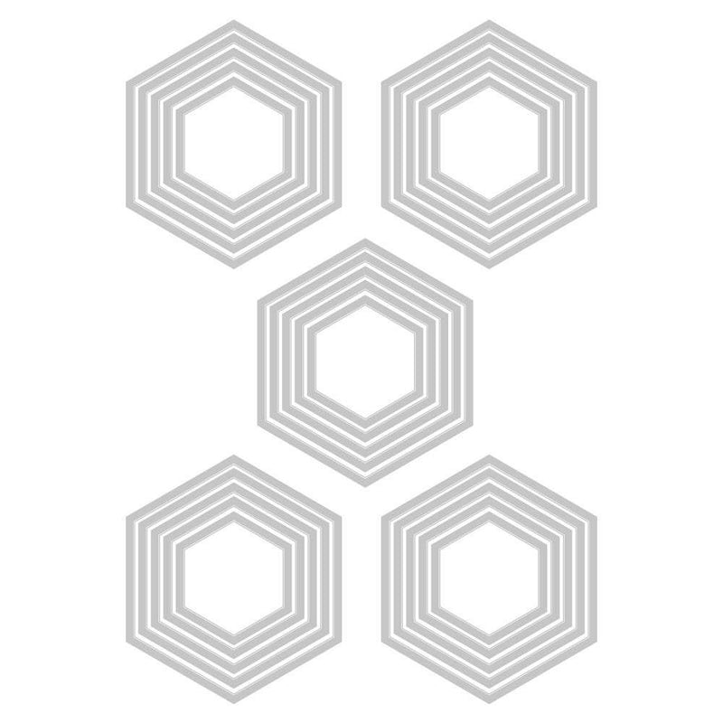 Stacked Tiles, Hexagons Thinlits Dies - Tim Holtz - Sizzix *