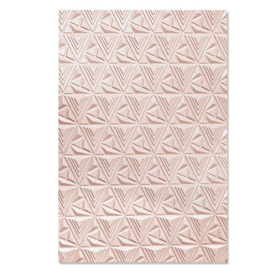 Geometric Lattice 3-D Textured Impressions Embossing Folder - Jessica Scott - Sizzix - Clearance