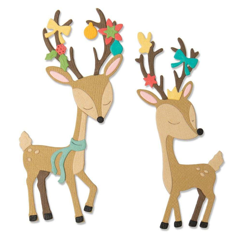 Christmas Deer Thinlits Dies - Jen Long - Sizzix - Clearance