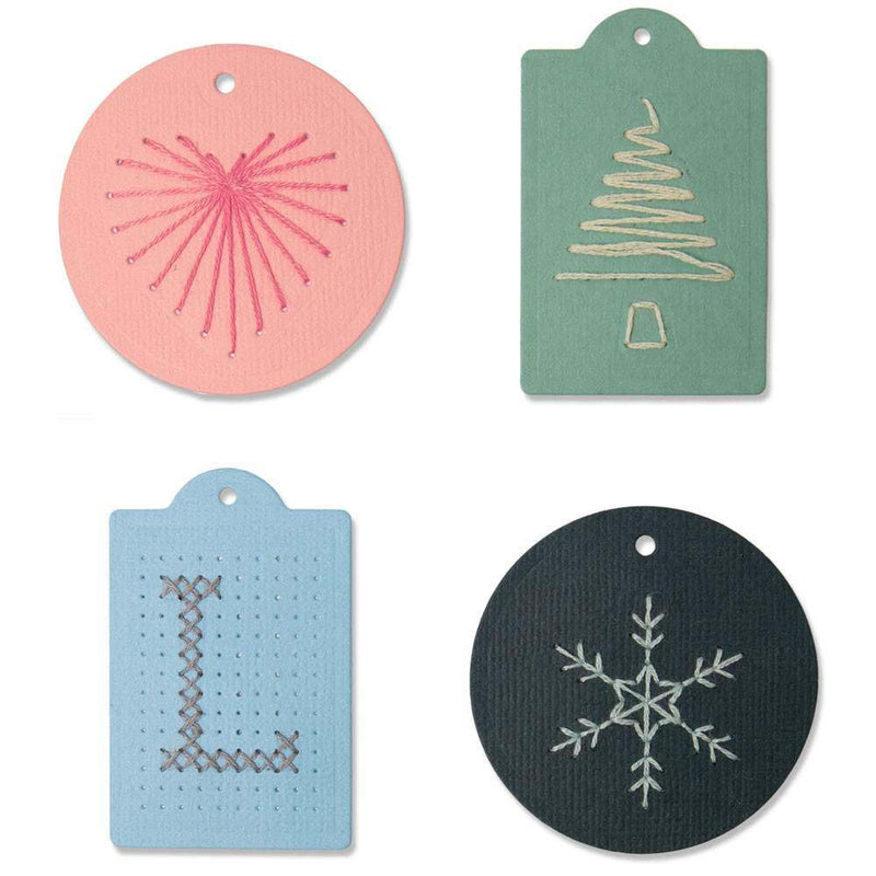 Stitched Tags Thinlits Dies - Josh Griffiths - Sizzix - Clearance