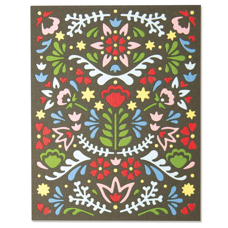 Folk Mask Thinlits Die - Lisa Jones - Sizzix - Clearance