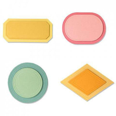 Modern Labels Thinlits Dies - Jessica Scott - Sizzix - Clearance