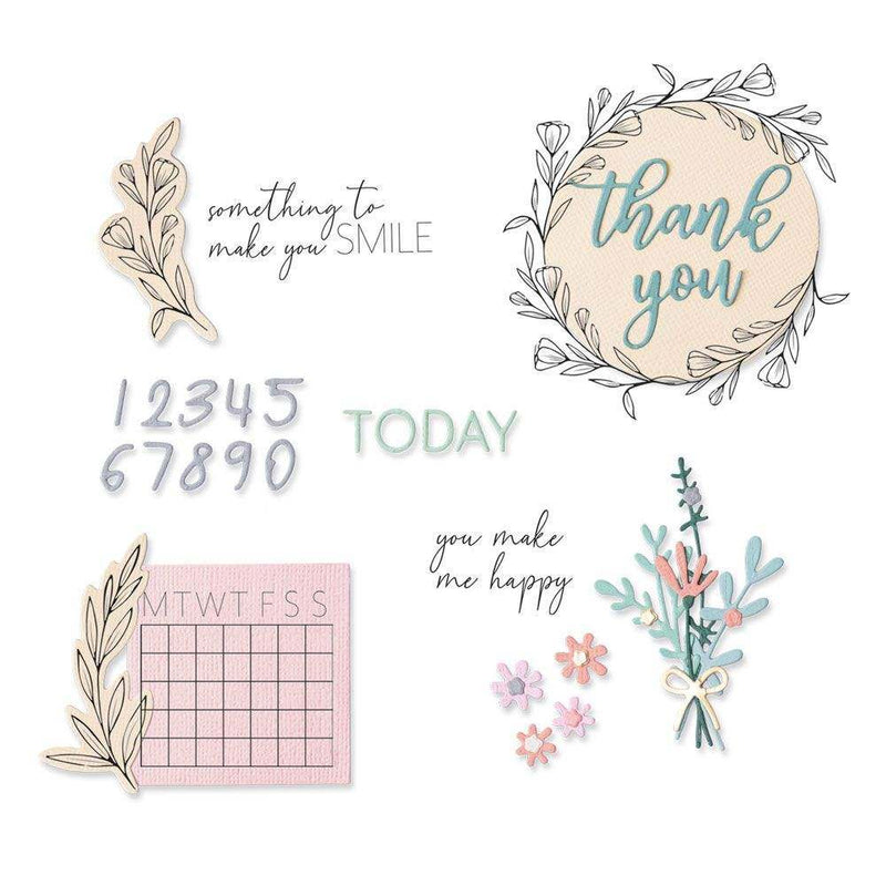 Time Out Framelits Dies w/ Stamps - Sophie Guilar - Sizzix - Clearance