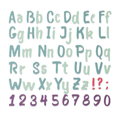 Bold Brush Alphabet Thinlits Die - Sophie Guilar - Sizzix - Clearance