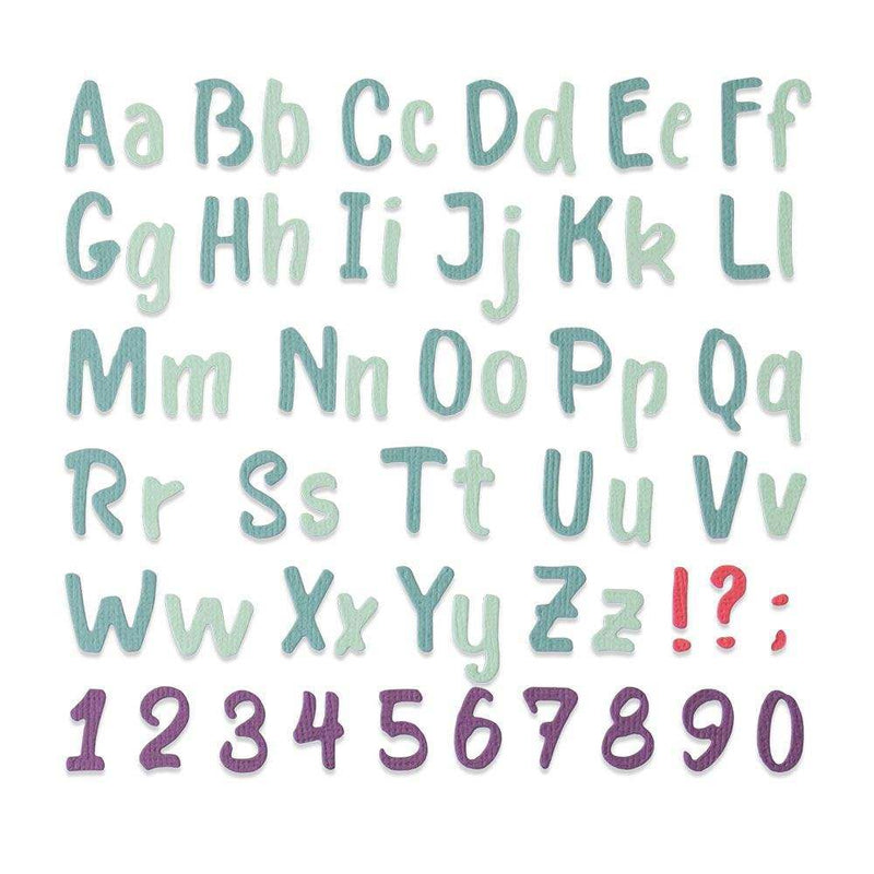 Bold Brush Alphabet Thinlits Die - Sophie Guilar - Sizzix - Clearance