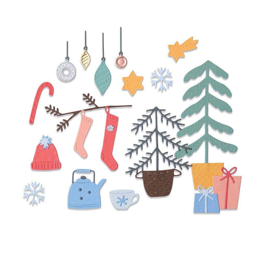 Christmas Cheer Thinlits Dies-Sizzix-Olivia Rose