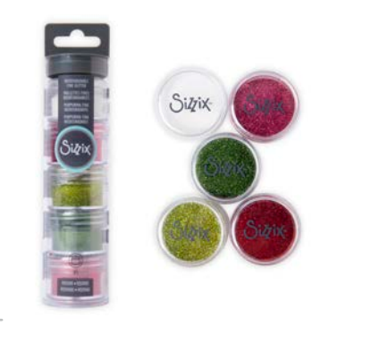 Festive Biodegradable Fine Glitter - Making Essential - Sizzix - Clearance