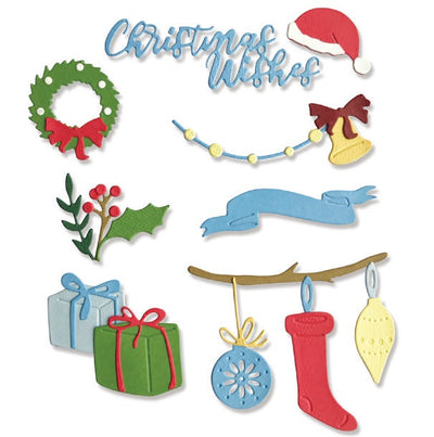 Christmas Decorations Thinlits Dies - Sizzix - Clearance
