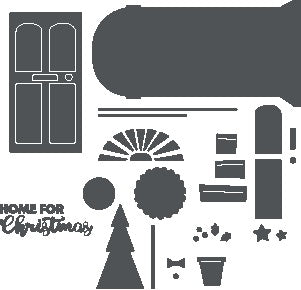 Home for Christmas Thinlits Dies-Sizzix
