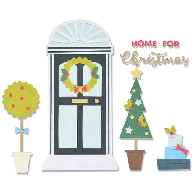 Home for Christmas Thinlits Dies - Sizzix - Clearance