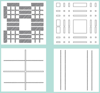 Tartan Layered Stencil - Sizzix