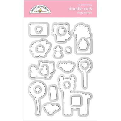 Party Animals Girl Doodle Cuts - Hey Cupcake - Doodlebug - Clearance