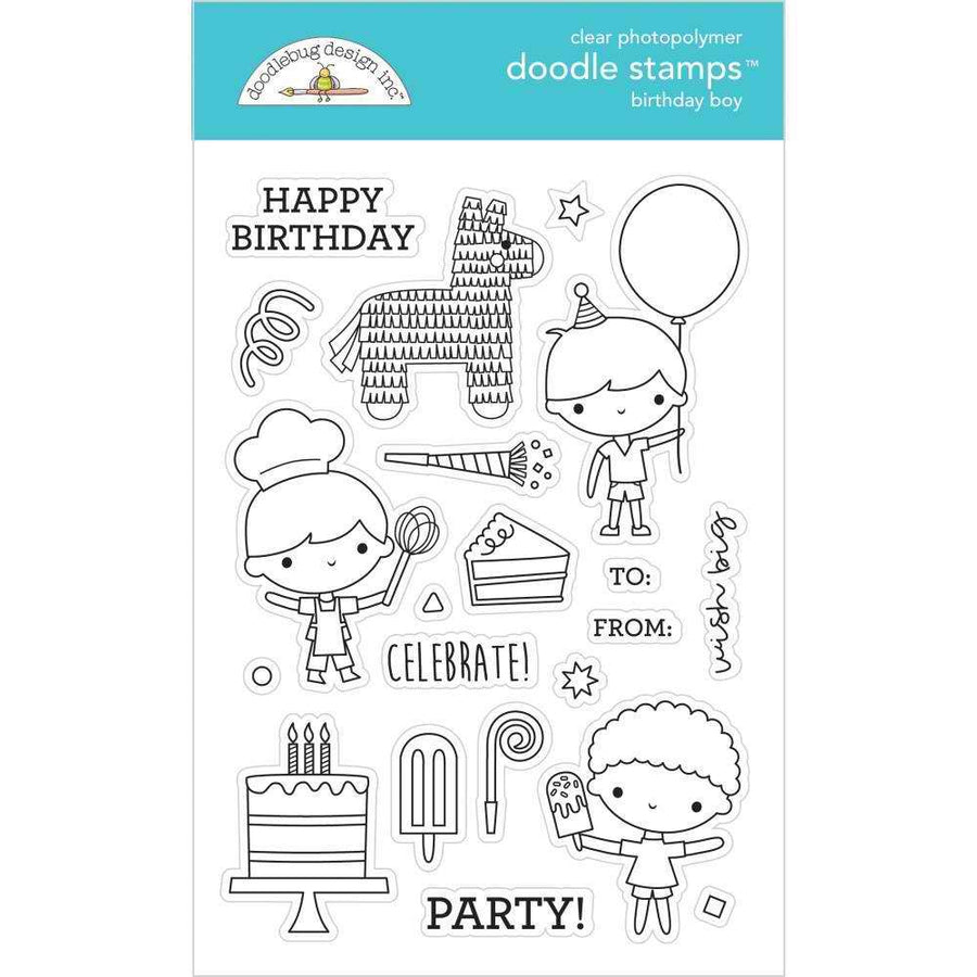 Birthday Boy Doodle Stamps-Party Time-Doodlebug
