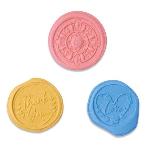 Wax Seals 3-D Impresslits Embossing Folder - Georgie Evans - Sizzix - Clearance