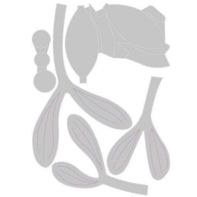 Mistletoe Leaves Thinlits Dies - Let It Bloom - Olivia Rose - Sizzix - Clearance