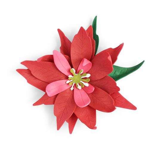 Poinsettia Flower Thinlits Dies-Let It Bloom-Olivia Rose-Sizzix