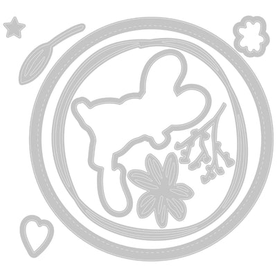 Hello Mouse Framelits Die Set with Stamps - Lisa Jones - Sizzix - Clearance