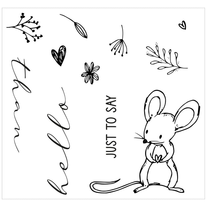 Hello Mouse Framelits Die Set with Stamps-Lisa Jones-Sizzix