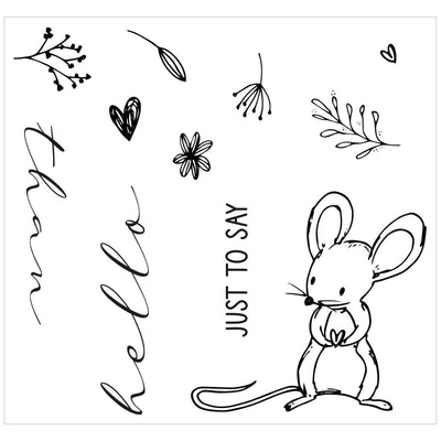 Hello Mouse Framelits Die Set with Stamps - Lisa Jones - Sizzix - Clearance