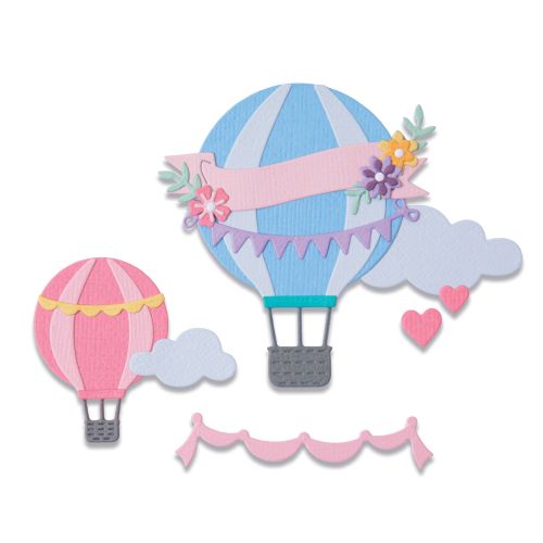 Hot Air Balloon Thinlits Die Set - Olivia Rose - Sizzix - Clearance