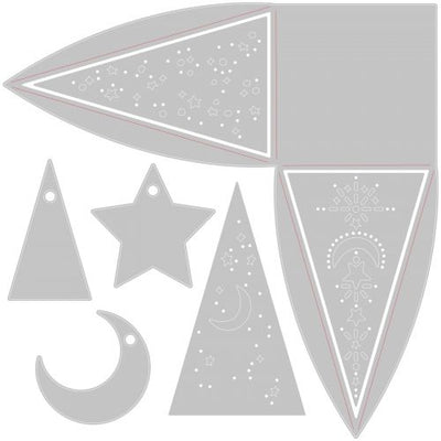 Celestial Favor Box Thinlits Die Set - Lisa Jones - Sizzix - Clearance