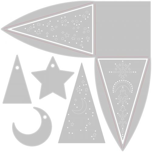 Celestial Favor Box Thinlits Die Set - Lisa Jones - Sizzix - Clearance