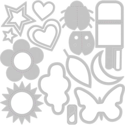 Basic Shapes Thinlits Die Set - Debi Potter - Sizzix - Clearance
