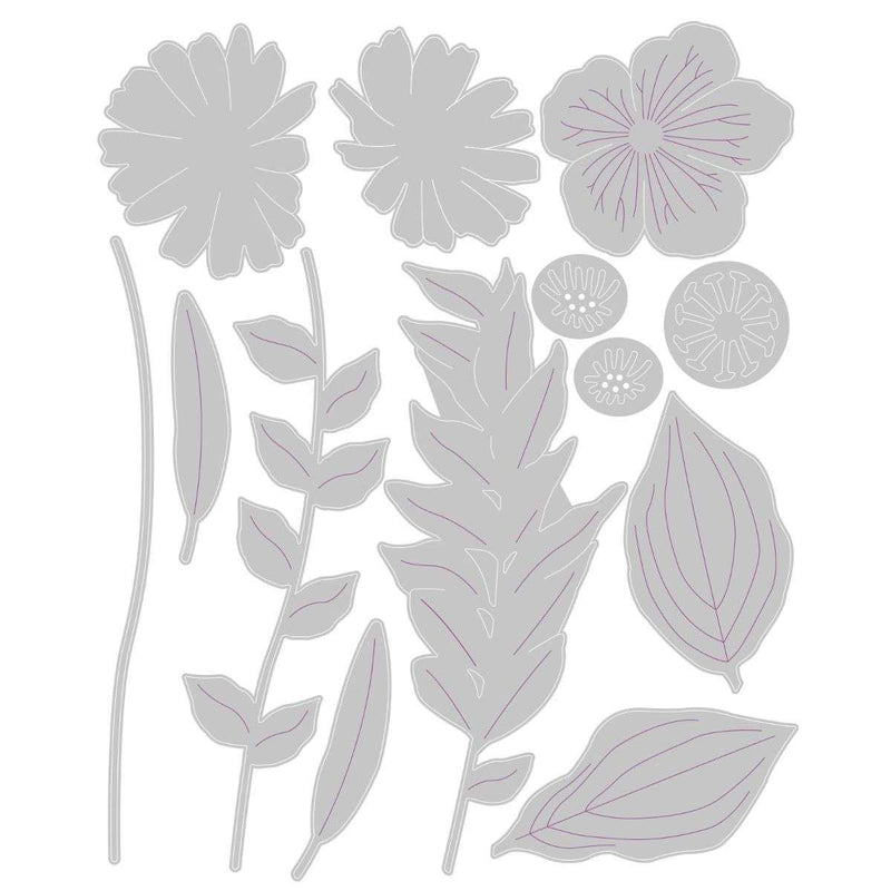 Wild Blooms Thinlits Dies - Botanical - Lisa Jones - Sizzix