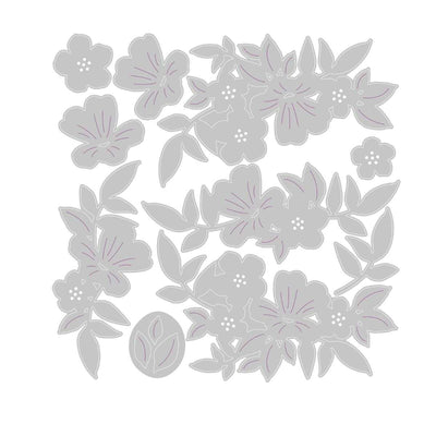 Wild Blossom Corners Thinlits Dies - Botanical - Lisa Jones - Sizzix