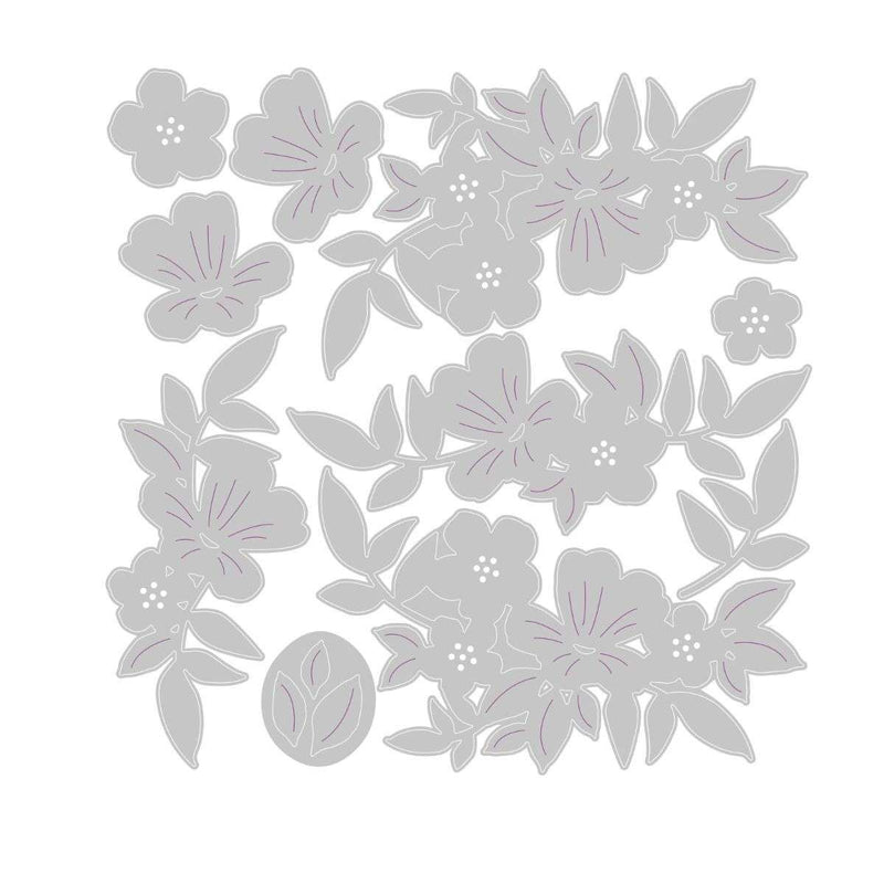 Wild Blossom Corners Thinlits Dies - Botanical - Lisa Jones - Sizzix
