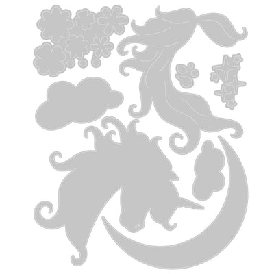 Midnight Unicorn Thinlits Dies - Mystical - Olivia Rose - Sizzix