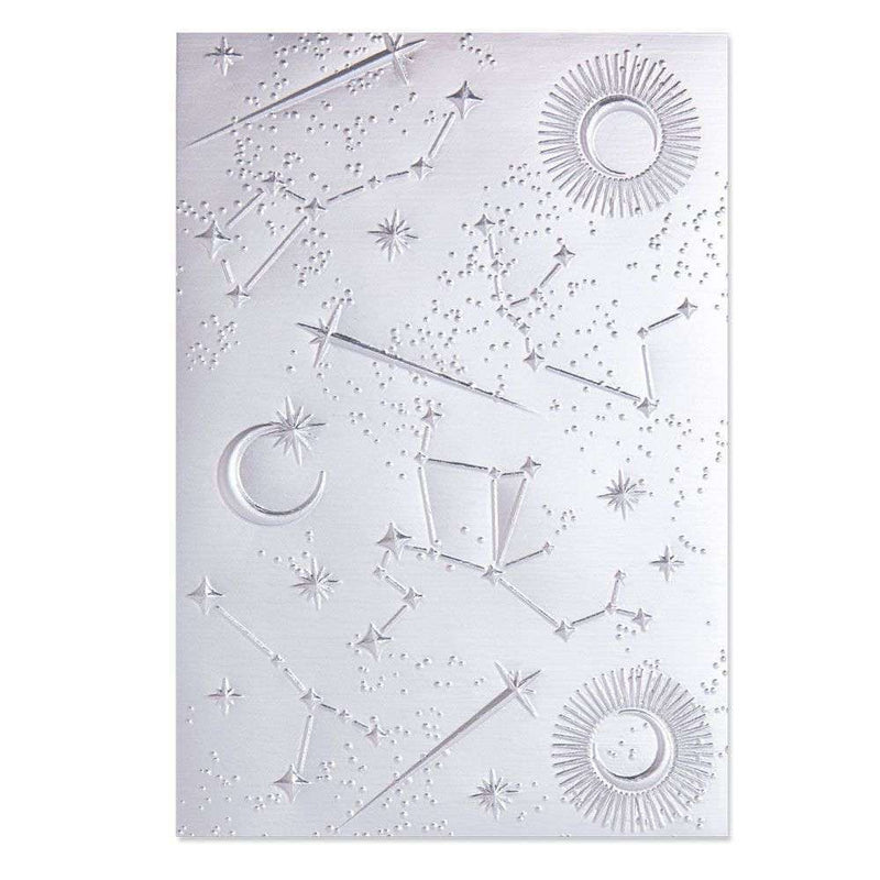 Starscape 3-D Textured Impressions Embossing Folder - Mystical - Kath Breen - Sizzix - Clearance