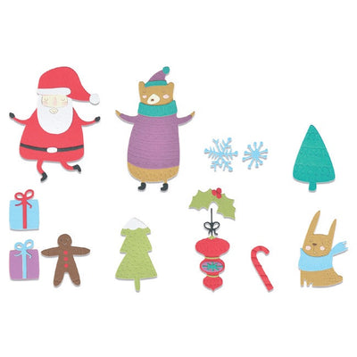 Doodle Christmas Thinlits Dies - Olivia Rose - Sizzix - Clearance