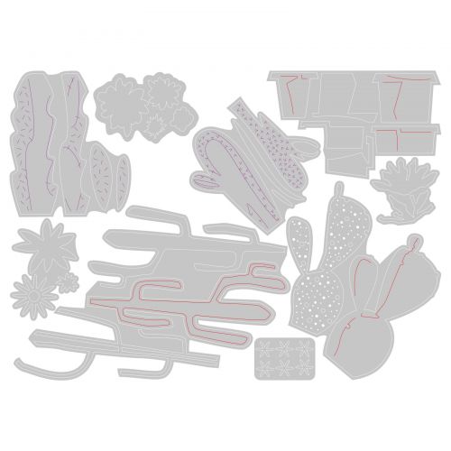 Funky Cactus Thinlits Die Set - Tim Holtz - Sizzix