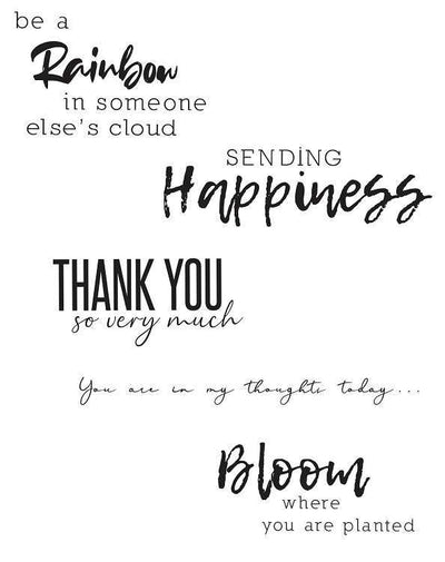 Sunnyside Sentiments #1 Clear Stamps Set - Sizzix
