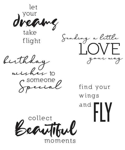 Sunnyside Sentiments #3 Clear Stamps Set - Sizzix