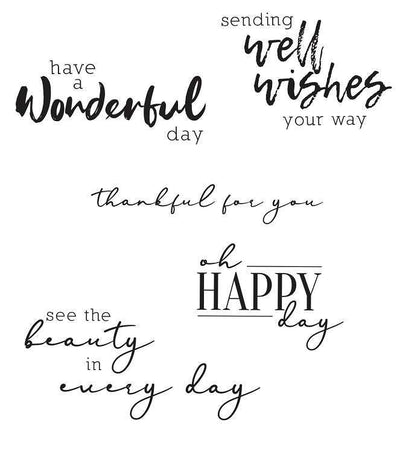 Sunnyside Sentiments #5 Clear Stamps Set - Sizzix