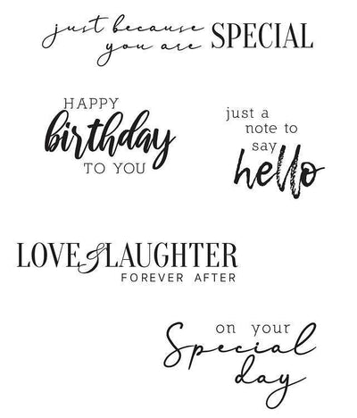 Sunnyside Sentiments #6 Clear Stamps Set - Sizzix