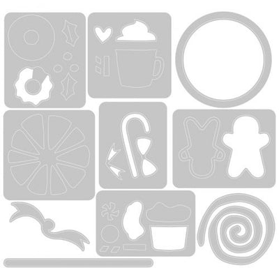 Dessert Treats Framelits w/ Stamps - Olivia Rose - Sizzix - Clearance