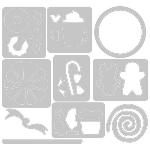 Dessert Treats Framelits w/ Stamps - Olivia Rose - Sizzix - Clearance