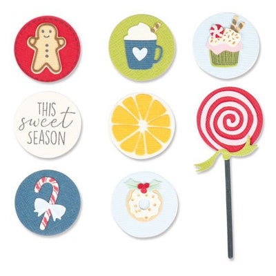 Dessert Treats Framelits w/ Stamps - Olivia Rose - Sizzix - Clearance