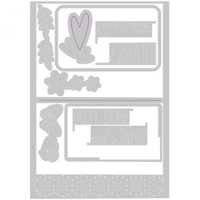 Lace Card Base Thinlits Dies - Olivia Rose - Sizzix - Clearance