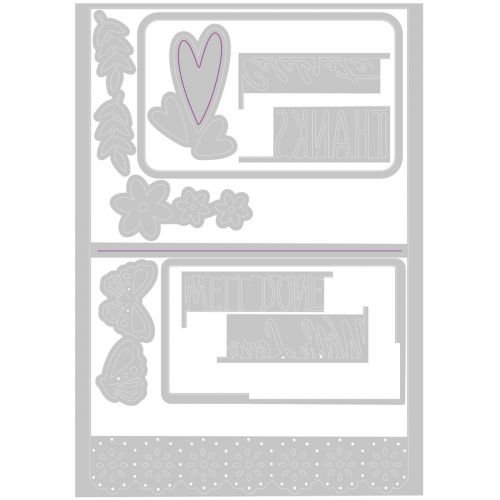 Lace Card Base Thinlits Dies - Olivia Rose - Sizzix - Clearance