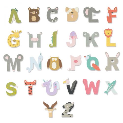 Animal Alphabet Thinlits Dies - Lisa Jones - Sizzix