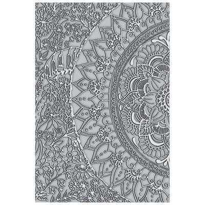 3-D Embossing Folder Half Mandala by Jess Scott - Sizzix - Clearance
