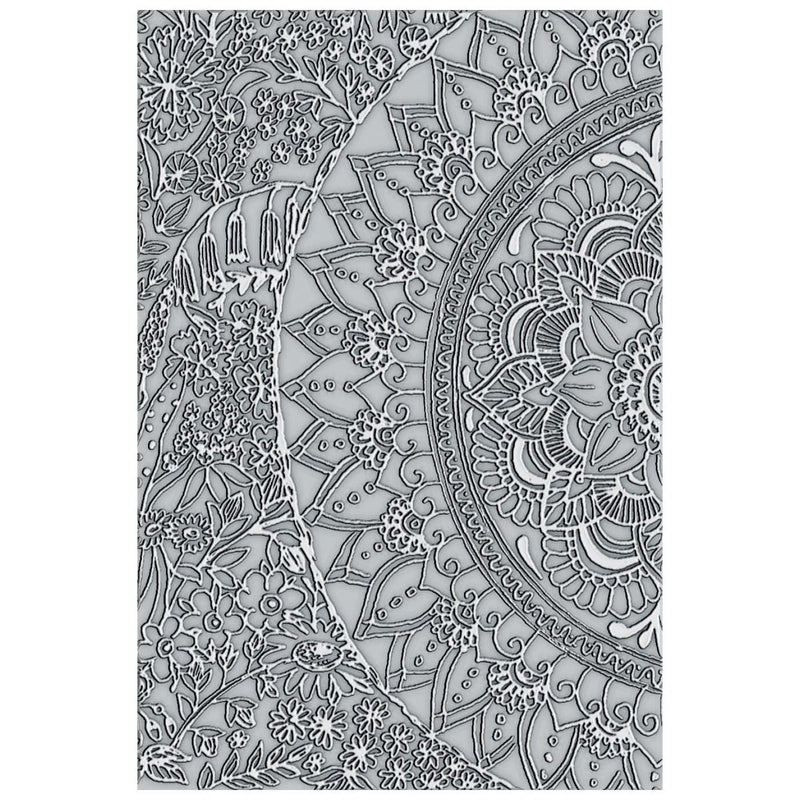 3-D Embossing Folder Half Mandala by Jess Scott - Sizzix - Clearance