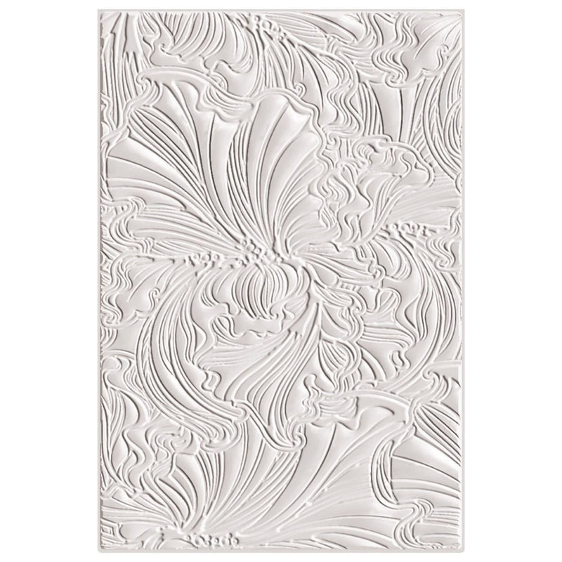 3-D Embossing Folder Abstract Flowers - Sizzix - Clearance
