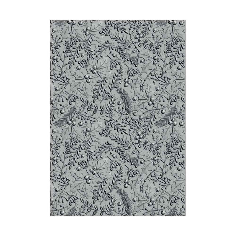 Winter Foliage 3-D Textured Impressions Embossing Folder - Kath Breen - Sizzix